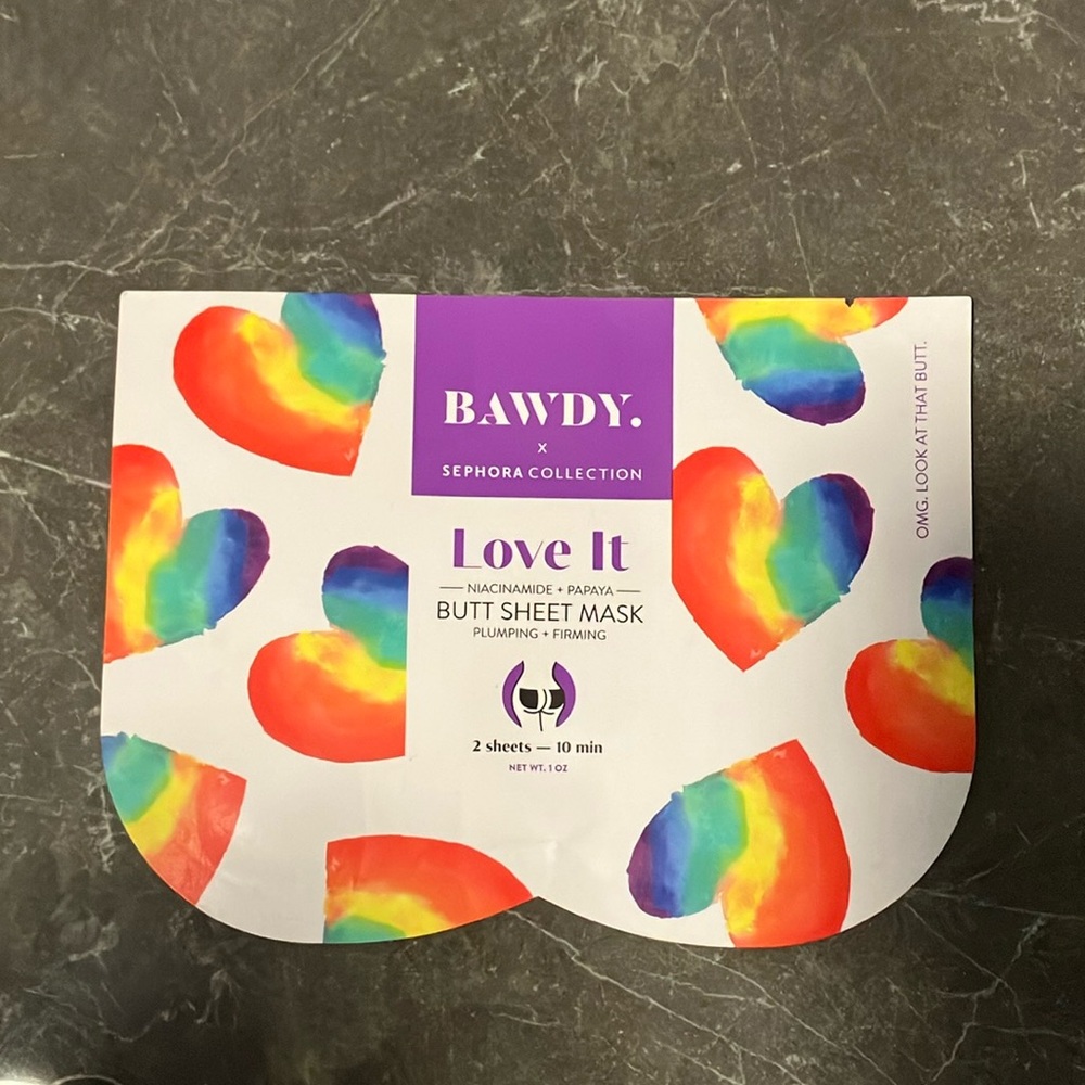 Bawdy Sephora collection butt sheet mask new